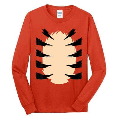 FRONT & BACK Orange Tiger Costume DIY Halloween Costume Tall Long Sleeve T-Shirt