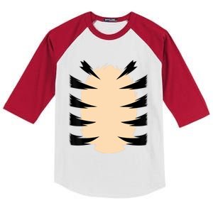 FRONT & BACK Orange Tiger Costume DIY Halloween Costume Kids Colorblock Raglan Jersey