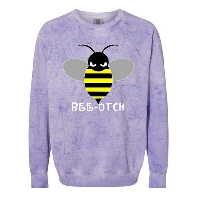 FUNNY BEE OTCH BITCH Colorblast Crewneck Sweatshirt