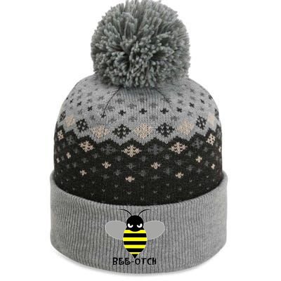 FUNNY BEE OTCH BITCH The Baniff Cuffed Pom Beanie