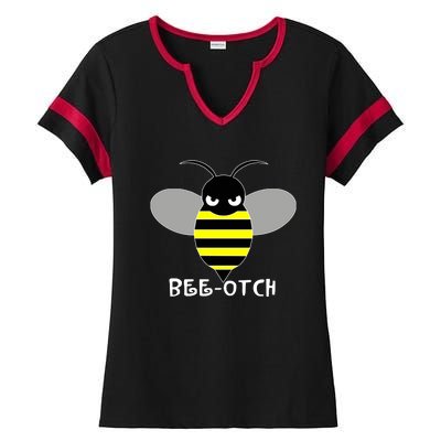 FUNNY BEE OTCH BITCH Ladies Halftime Notch Neck Tee