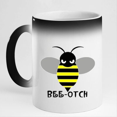 FUNNY BEE OTCH BITCH 11oz Black Color Changing Mug