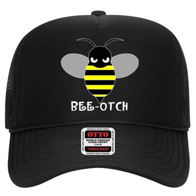 FUNNY BEE OTCH BITCH High Crown Mesh Back Trucker Hat