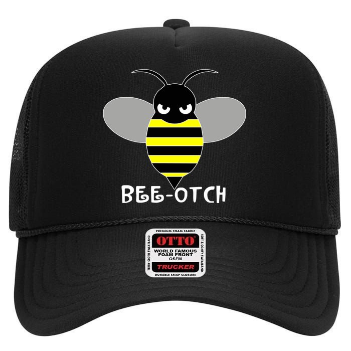 FUNNY BEE OTCH BITCH High Crown Mesh Back Trucker Hat