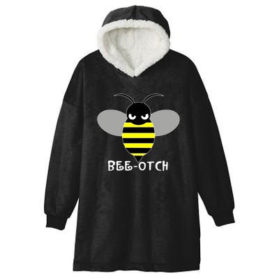 FUNNY BEE OTCH BITCH Hooded Wearable Blanket