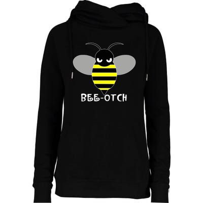 FUNNY BEE OTCH BITCH Womens Funnel Neck Pullover Hood