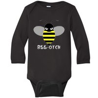 FUNNY BEE OTCH BITCH Baby Long Sleeve Bodysuit