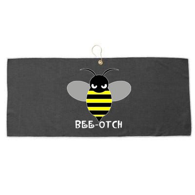 FUNNY BEE OTCH BITCH Large Microfiber Waffle Golf Towel