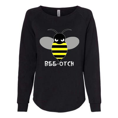 FUNNY BEE OTCH BITCH Womens California Wash Sweatshirt