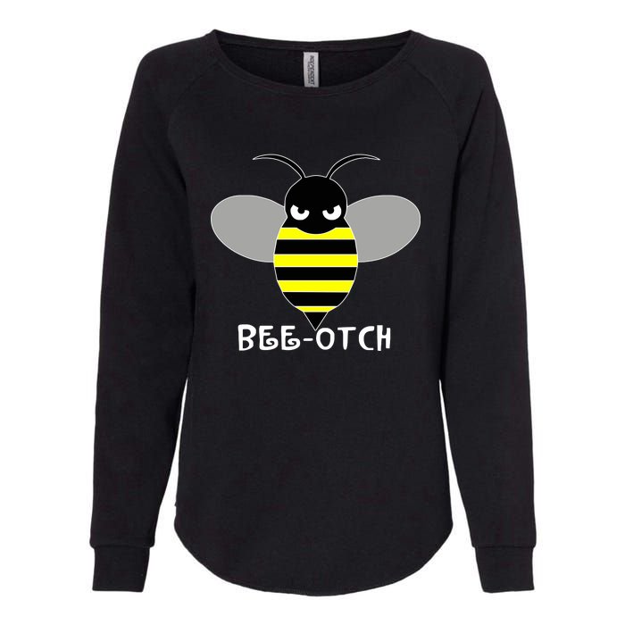 FUNNY BEE OTCH BITCH Womens California Wash Sweatshirt