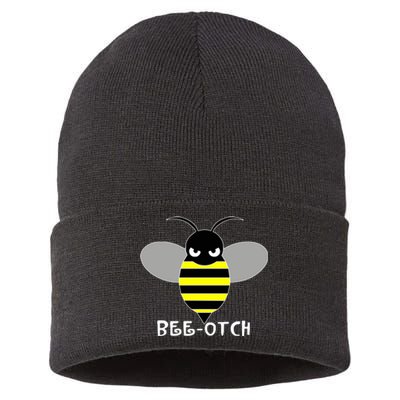 FUNNY BEE OTCH BITCH Sustainable Knit Beanie