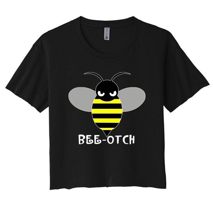 FUNNY BEE OTCH BITCH Women's Crop Top Tee