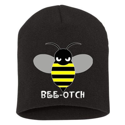 FUNNY BEE OTCH BITCH Short Acrylic Beanie