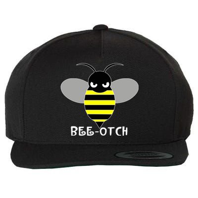 FUNNY BEE OTCH BITCH Wool Snapback Cap