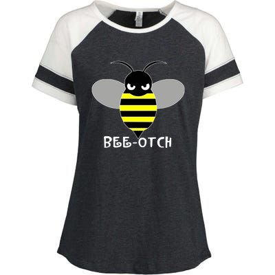 FUNNY BEE OTCH BITCH Enza Ladies Jersey Colorblock Tee