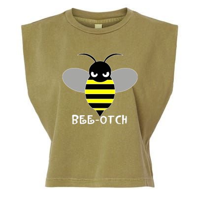 FUNNY BEE OTCH BITCH Garment-Dyed Women's Muscle Tee