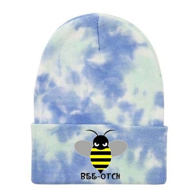 FUNNY BEE OTCH BITCH Tie Dye 12in Knit Beanie