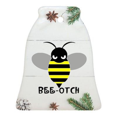 FUNNY BEE OTCH BITCH Ceramic Bell Ornament