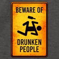 Funny Beware Of Drunken People Road Sign Vector Backpack