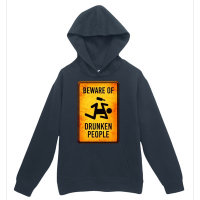 Funny Beware Of Drunken People Road Sign Urban Pullover Hoodie