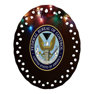 Federal Bureau Of Control Ceramic Oval Ornament