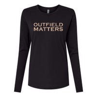 Funny Baseball Outfield Matters Outfielders Womens Cotton Relaxed Long Sleeve T-Shirt