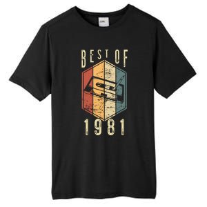 Funny Best Of 1981 41 Year Old Gifts Cassette Tape 41st Birthday 1 Tall Fusion ChromaSoft Performance T-Shirt