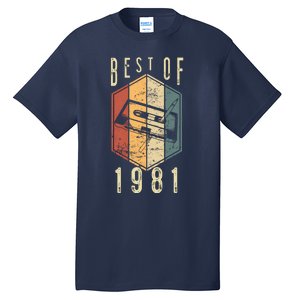 Funny Best Of 1981 41 Year Old Gifts Cassette Tape 41st Birthday 1 Tall T-Shirt