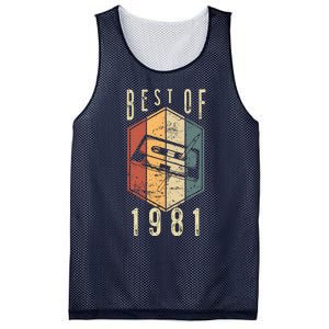 Funny Best Of 1981 41 Year Old Gifts Cassette Tape 41st Birthday 1 Mesh Reversible Basketball Jersey Tank