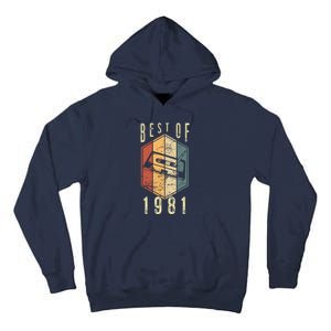 Funny Best Of 1981 41 Year Old Gifts Cassette Tape 41st Birthday 1 Tall Hoodie