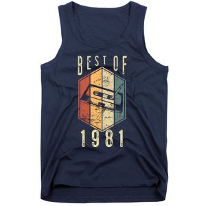 Funny Best Of 1981 41 Year Old Gifts Cassette Tape 41st Birthday 1 Tank Top