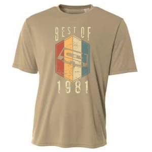 Funny Best Of 1981 41 Year Old Gifts Cassette Tape 41st Birthday 1 Cooling Performance Crew T-Shirt