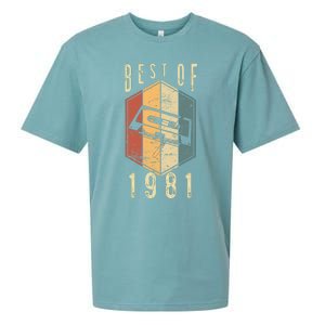 Funny Best Of 1981 41 Year Old Gifts Cassette Tape 41st Birthday 1 Sueded Cloud Jersey T-Shirt