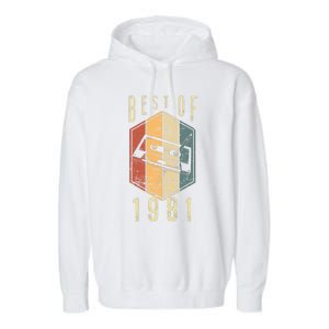 Funny Best Of 1981 41 Year Old Gifts Cassette Tape 41st Birthday 1 Garment-Dyed Fleece Hoodie