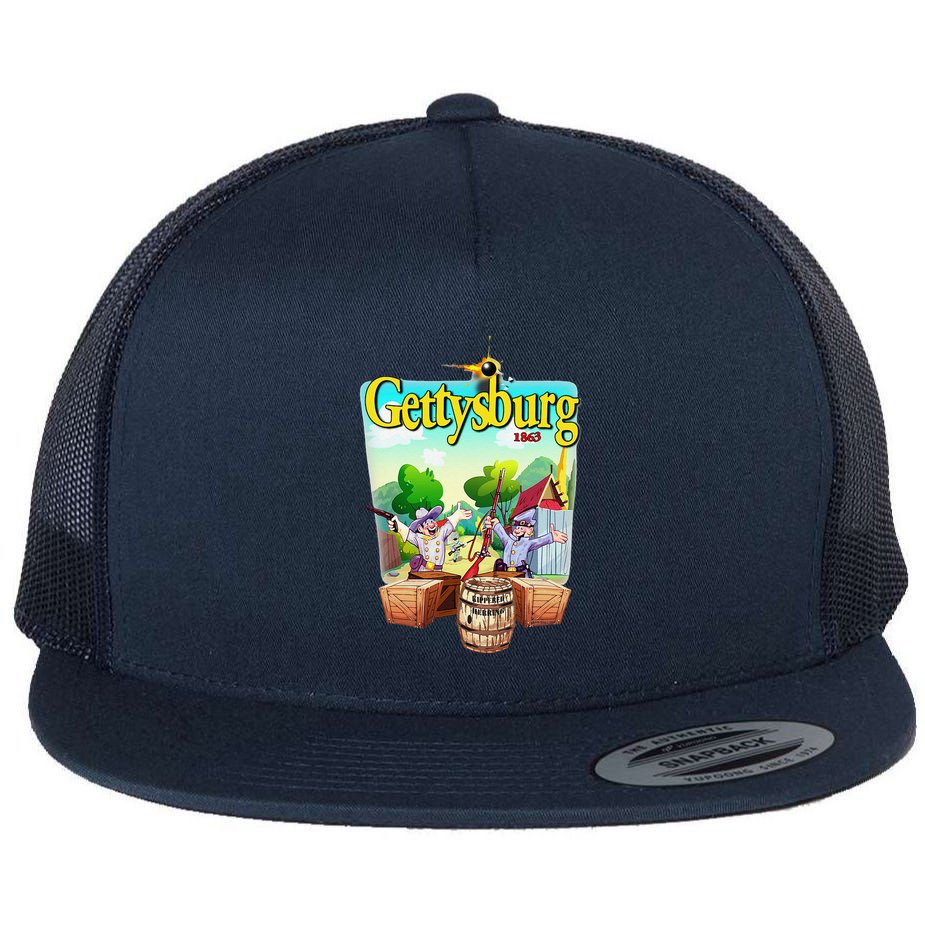 Fun Battle Of Gettysburg Flat Bill Trucker Hat