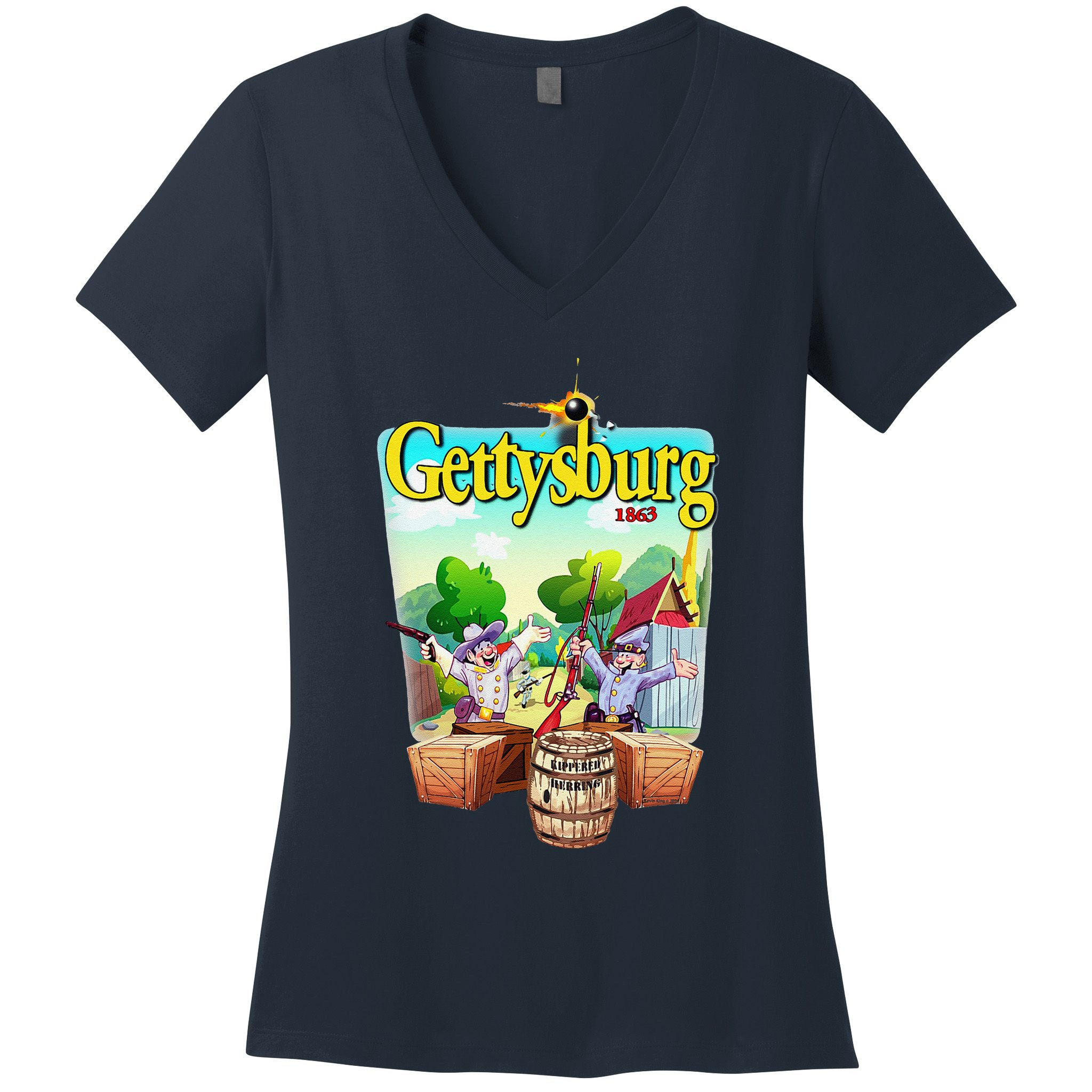 Fun Battle Of Gettysburg Women's V-Neck T-Shirt