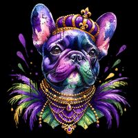 French Bulldog Owners With Mardi Gras Watercolor Dog Lovers Gift Retro Baby Bodysuit