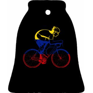 France Bicycle Or French Road Racing In Tour France Ceramic Bell Ornament