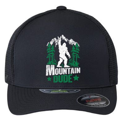 Funny Bigfoot Outdoor Adventures Mountain Dude Flexfit Unipanel Trucker Cap