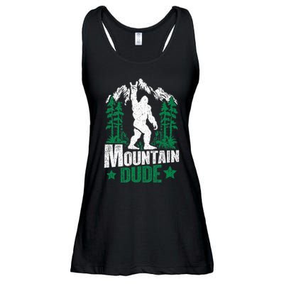 Funny Bigfoot Outdoor Adventures Mountain Dude Ladies Essential Flowy Tank