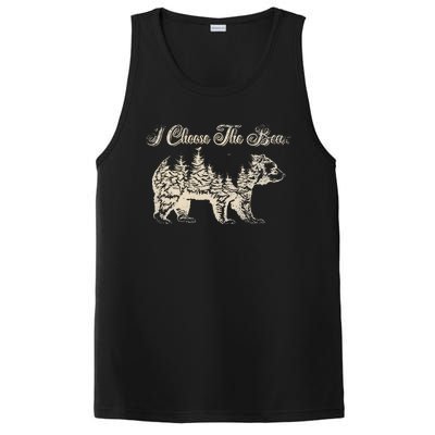 Funny Bear Over A Man I Choose The Bear PosiCharge Competitor Tank