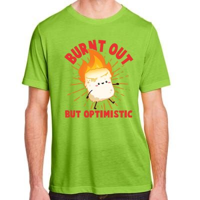 Funny Burnt Out But Optimistic Marshmallow Adult ChromaSoft Performance T-Shirt