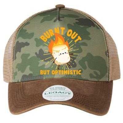 Funny Burnt Out But Optimistic Marshmallow Legacy Tie Dye Trucker Hat