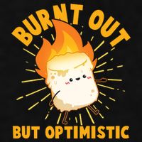 Funny Burnt Out But Optimistic Marshmallow Ladies PosiCharge Tri-Blend Wicking Tank