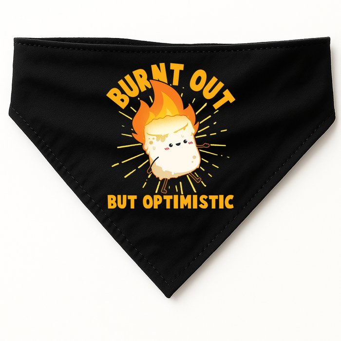 Funny Burnt Out But Optimistic Marshmallow USA-Made Doggie Bandana
