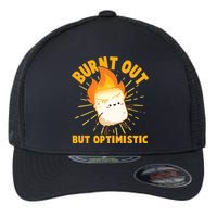 Funny Burnt Out But Optimistic Marshmallow Flexfit Unipanel Trucker Cap