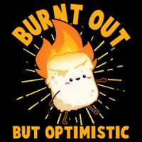 Funny Burnt Out But Optimistic Marshmallow Impact Tech Backpack