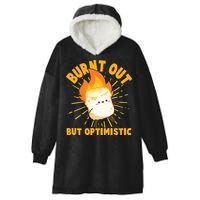 Funny Burnt Out But Optimistic Marshmallow Hooded Wearable Blanket