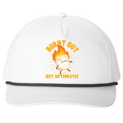 Funny Burnt Out But Optimistic Marshmallow Snapback Five-Panel Rope Hat