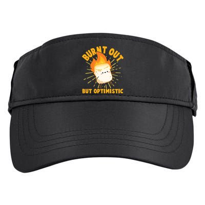 Funny Burnt Out But Optimistic Marshmallow Adult Drive Performance Visor